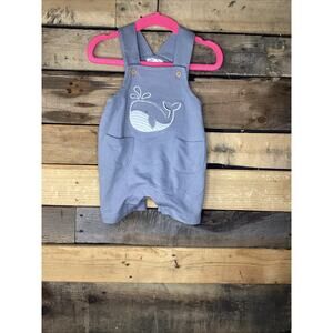 Mini Bean Infant Boys One Piece Overall Whale Gray Size 3-6M